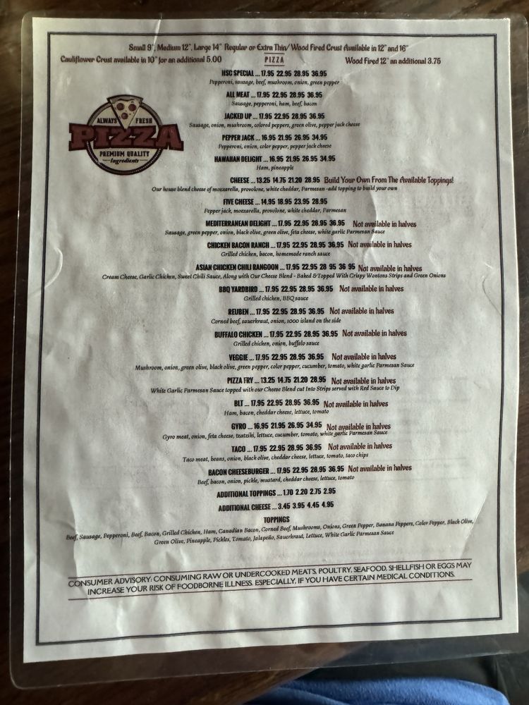 Haverhill Social Club menu 5